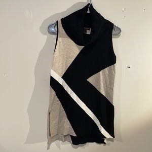 I.N.C. Cowl Neck Sleeveless Asymmetric Hem Tunic Sweater in Sz Medium